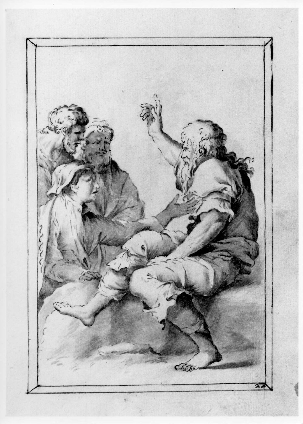 figure maschili (disegno, serie) di Marinali Francesco (sec. XVIII)