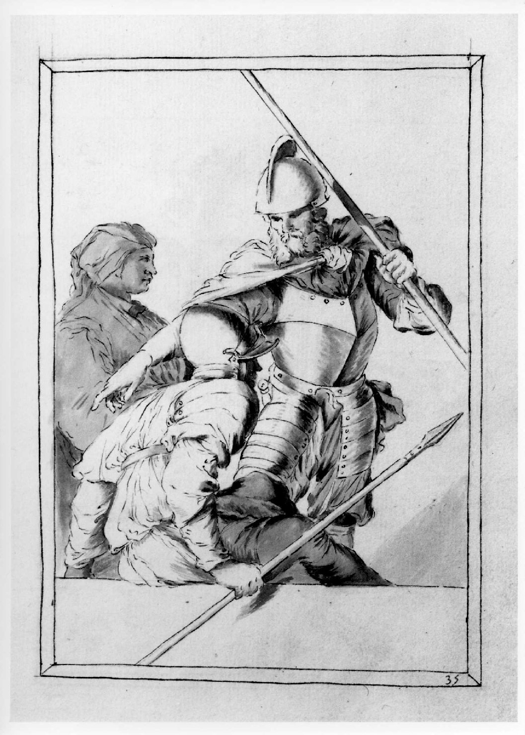 soldati (disegno, serie) di Marinali Francesco (sec. XVIII)