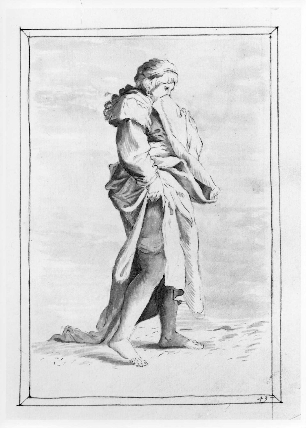 figura femminile (disegno, serie) di Marinali Francesco (sec. XVIII)