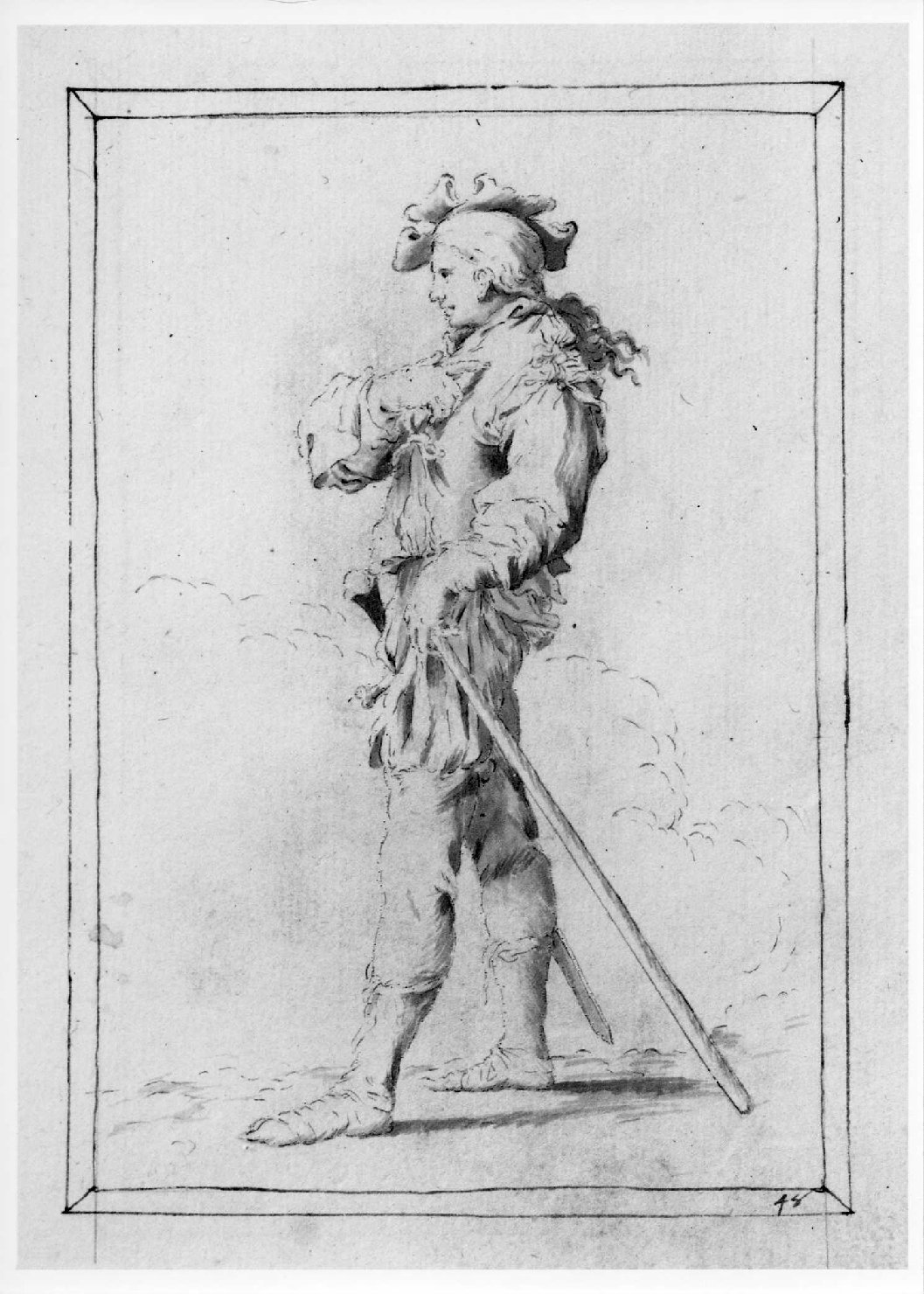 soldato (disegno, serie) di Marinali Francesco (sec. XVIII)