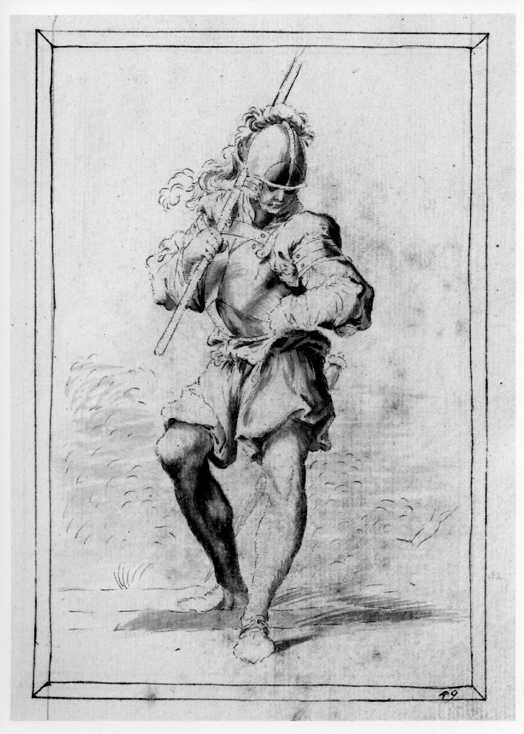soldato (disegno, serie) di Marinali Francesco (sec. XVIII)