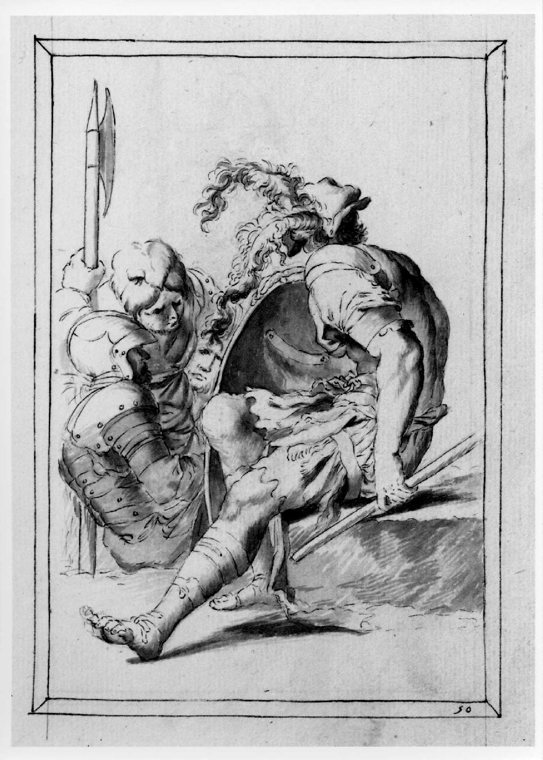 soldati (disegno, serie) di Marinali Francesco (sec. XVIII)