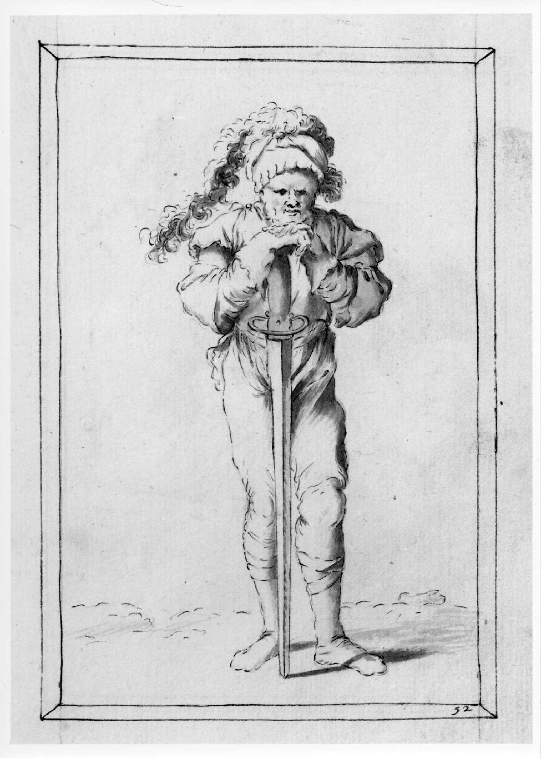 soldato (disegno, serie) di Marinali Francesco (sec. XVIII)