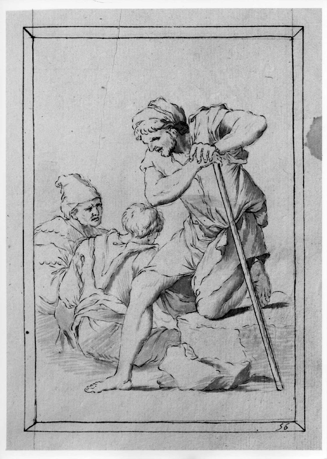 figure maschili (disegno, serie) di Marinali Francesco (sec. XVIII)