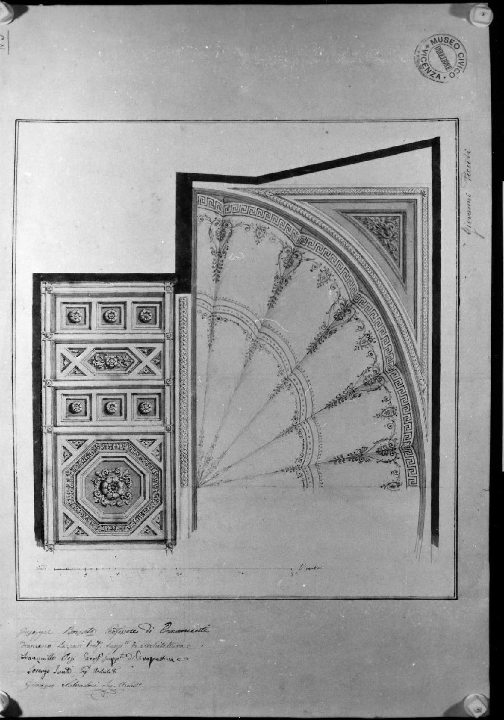 soffitto (disegno, serie) di Picutti Giovanni (sec. XIX)