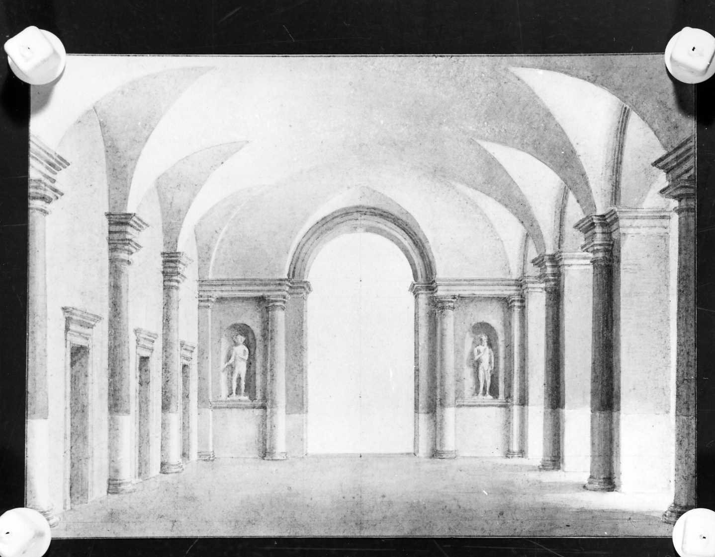 loggiato (disegno) di Picutti Giovanni (sec. XIX)