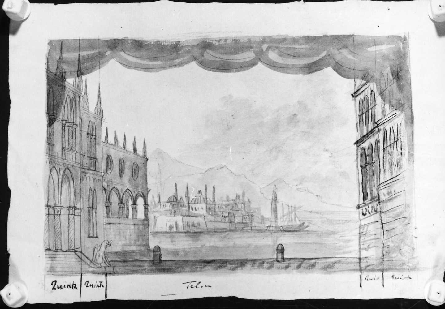 scenografia teatrale (disegno) di Picutti Giovanni (attribuito) (sec. XIX)