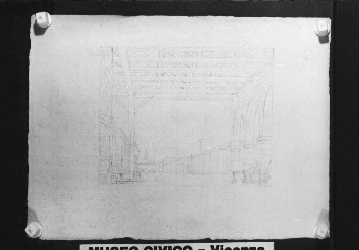 scenografia teatrale (disegno) di Picutti Giovanni (sec. XIX)