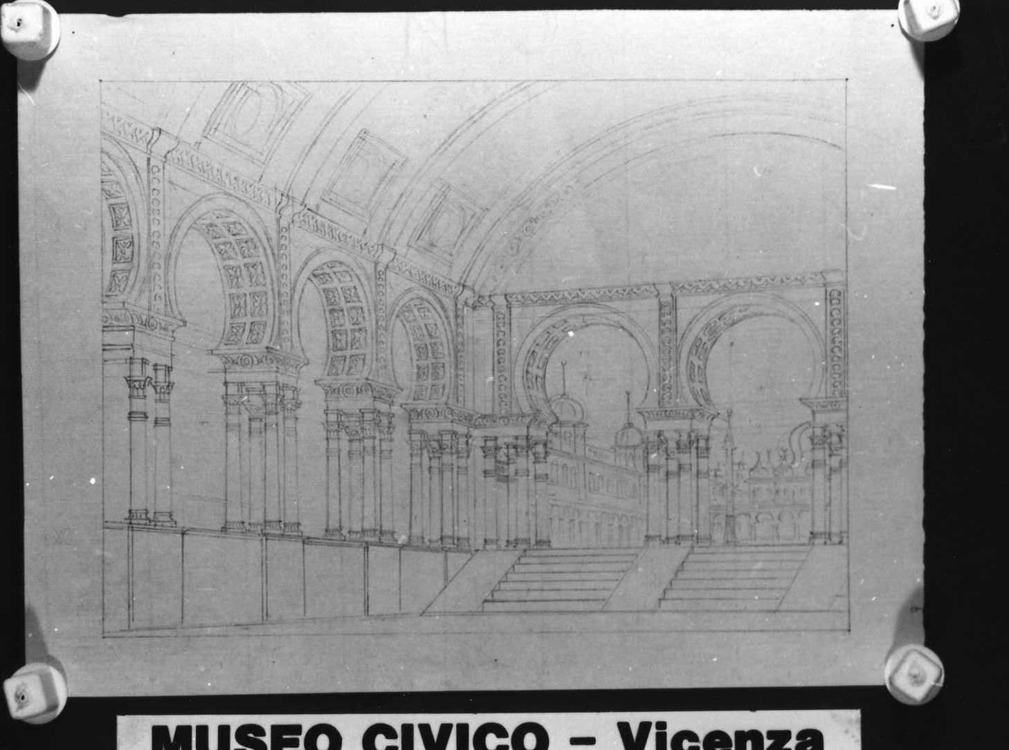 scenografia teatrale (disegno) di Picutti Giovanni (sec. XIX)