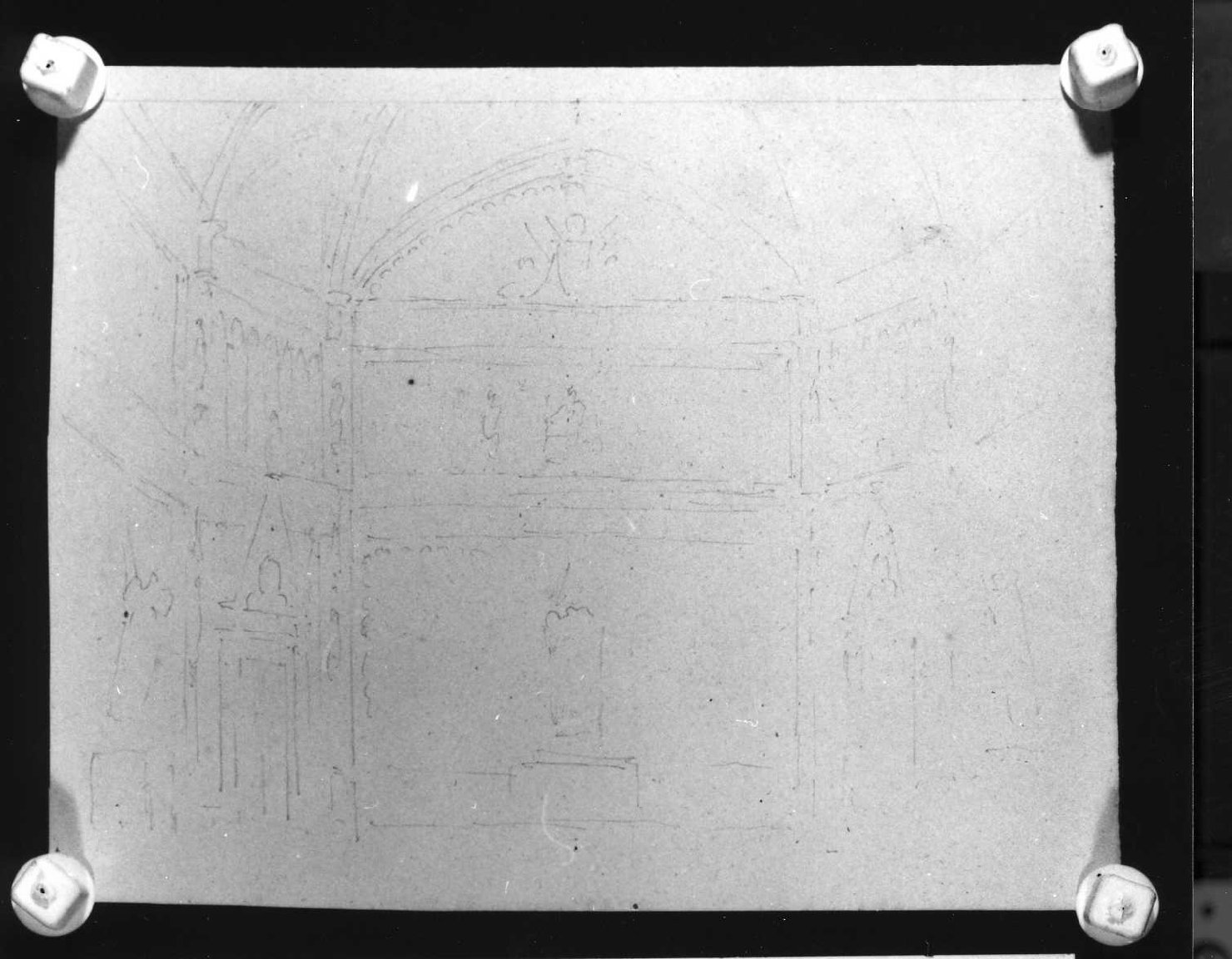 interno (disegno) di Picutti Bartolomeo (sec. XIX)