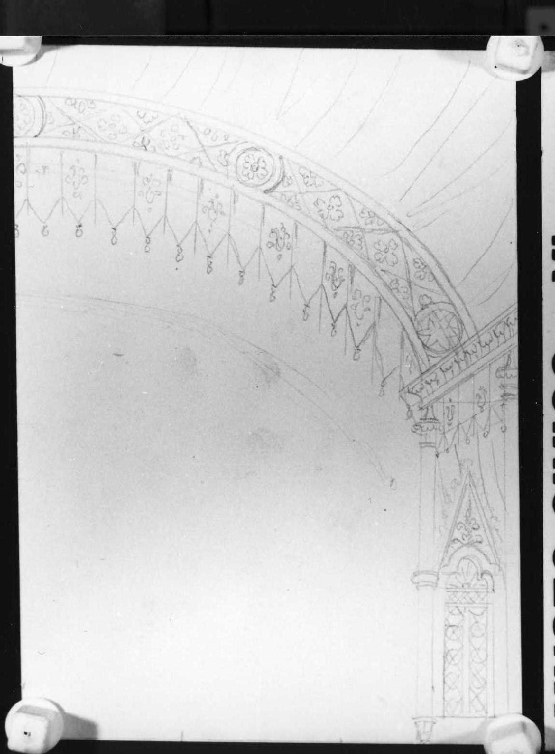 motivi decorativi architettonici (disegno) di Picutti Bartolomeo (sec. XIX)