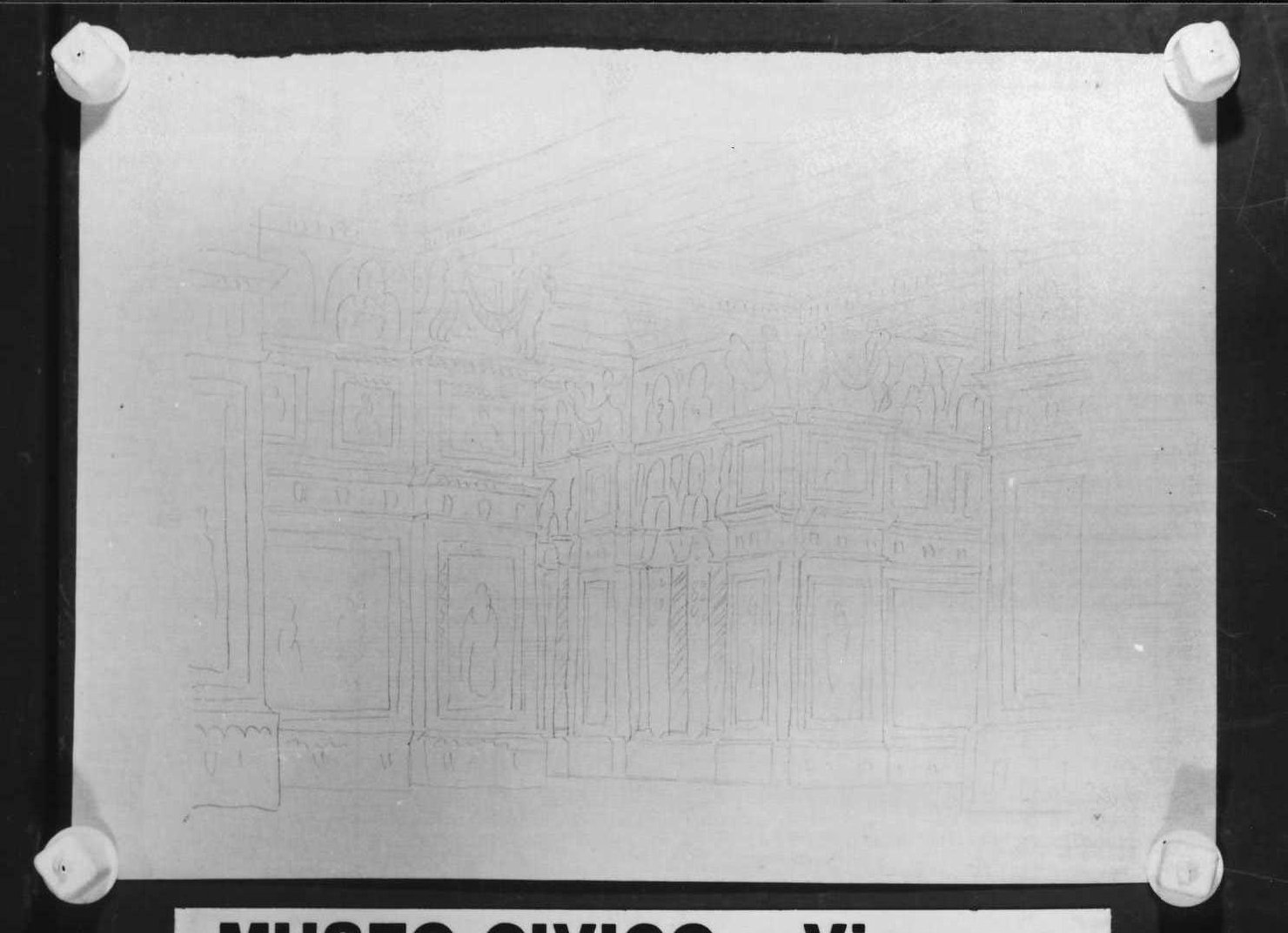 interno (disegno) di Picutti Bartolomeo (sec. XIX)