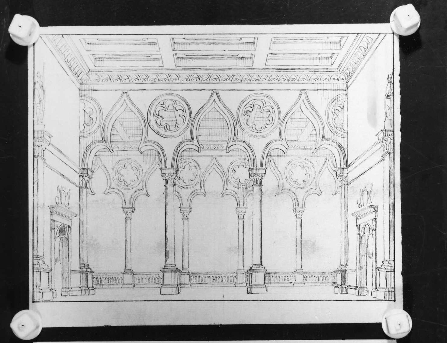 scenografia teatrale (disegno) di Picutti Giovanni (sec. XIX)