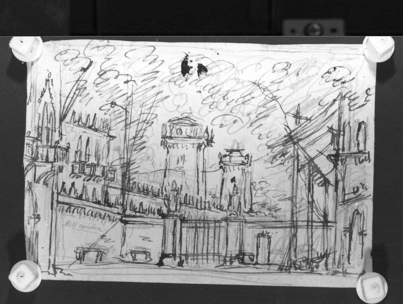 scenografia teatrale (disegno) di Picutti Bartolomeo (sec. XIX)