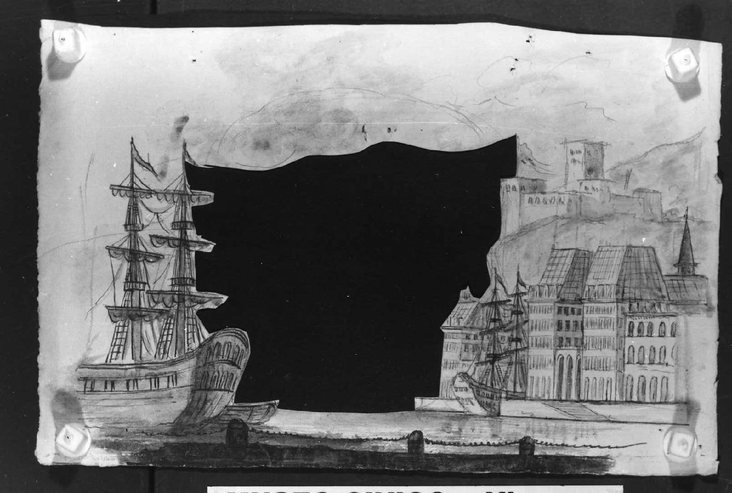 scenografia teatrale (disegno) di Picutti Bartolomeo (sec. XIX)