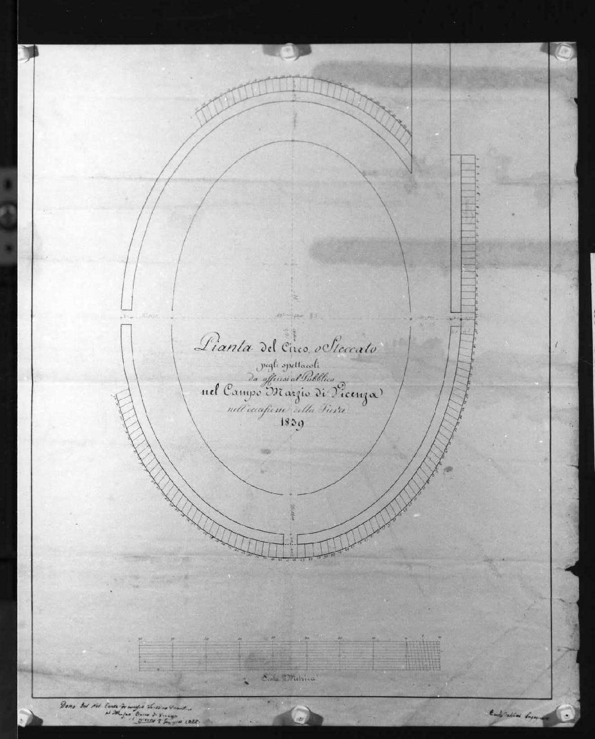 circo (disegno) di Baldini Carlo (sec. XIX)