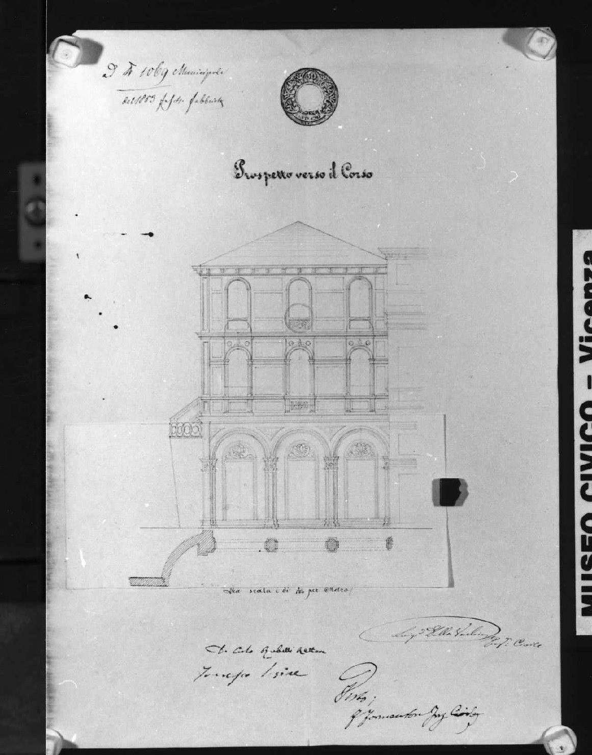 oratorio dei Turchini a Vicenza (disegno) di Dalla Vecchia Luigi (sec. XIX)