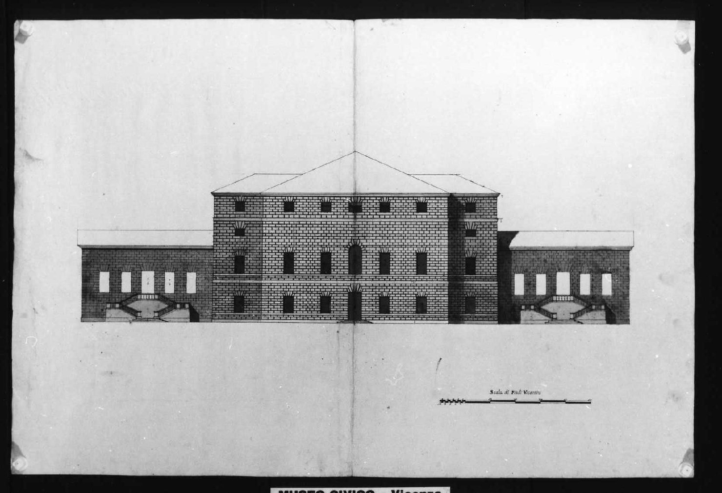 villa Porto a Vivaro (disegno, serie) di Calderari Ottone Maria (sec. XVIII)