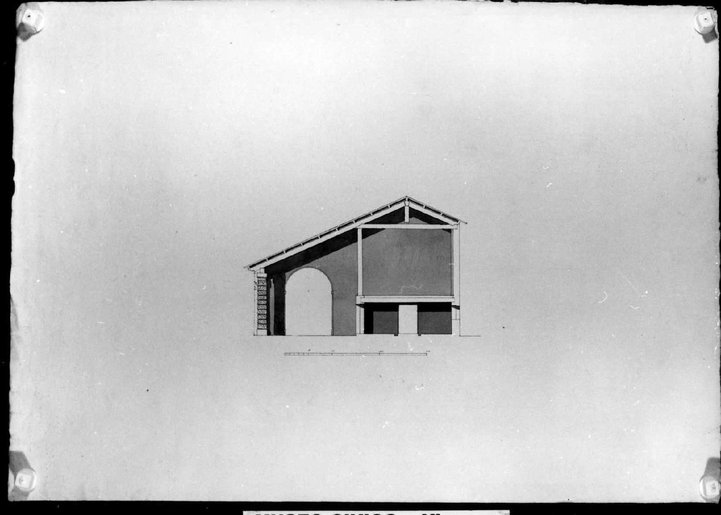 sezione di edificio (disegno) di Calderari Ottone Maria (sec. XVIII)