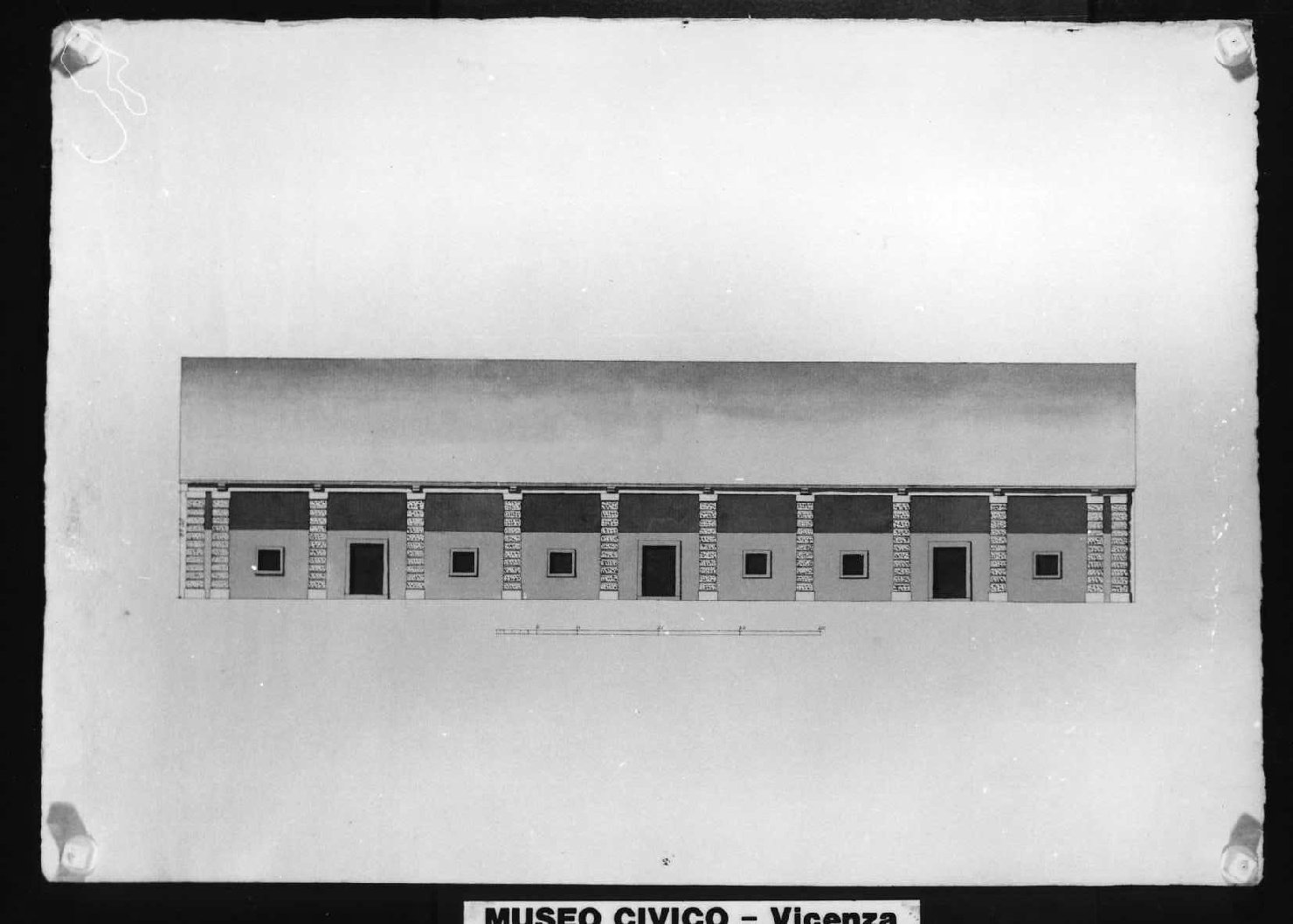 prospetto di edificio (disegno) di Calderari Ottone Maria (sec. XVIII)