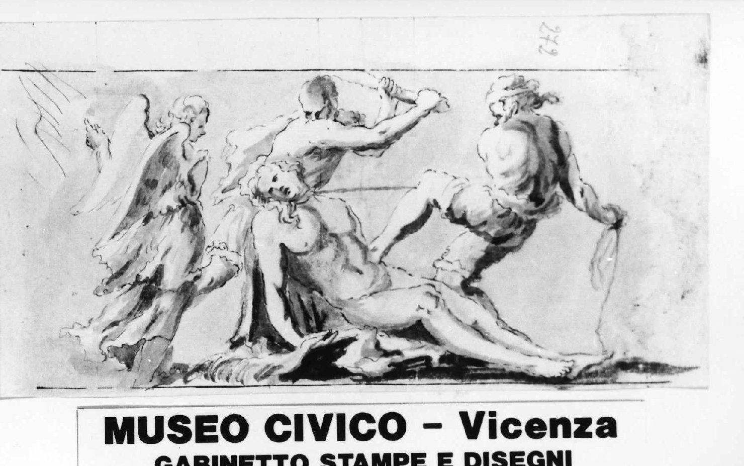 martirio di San Giacomo Minore (disegno) di De Pieri Giovanni Antonio detto Zoppo Vicentino (sec. XVIII)