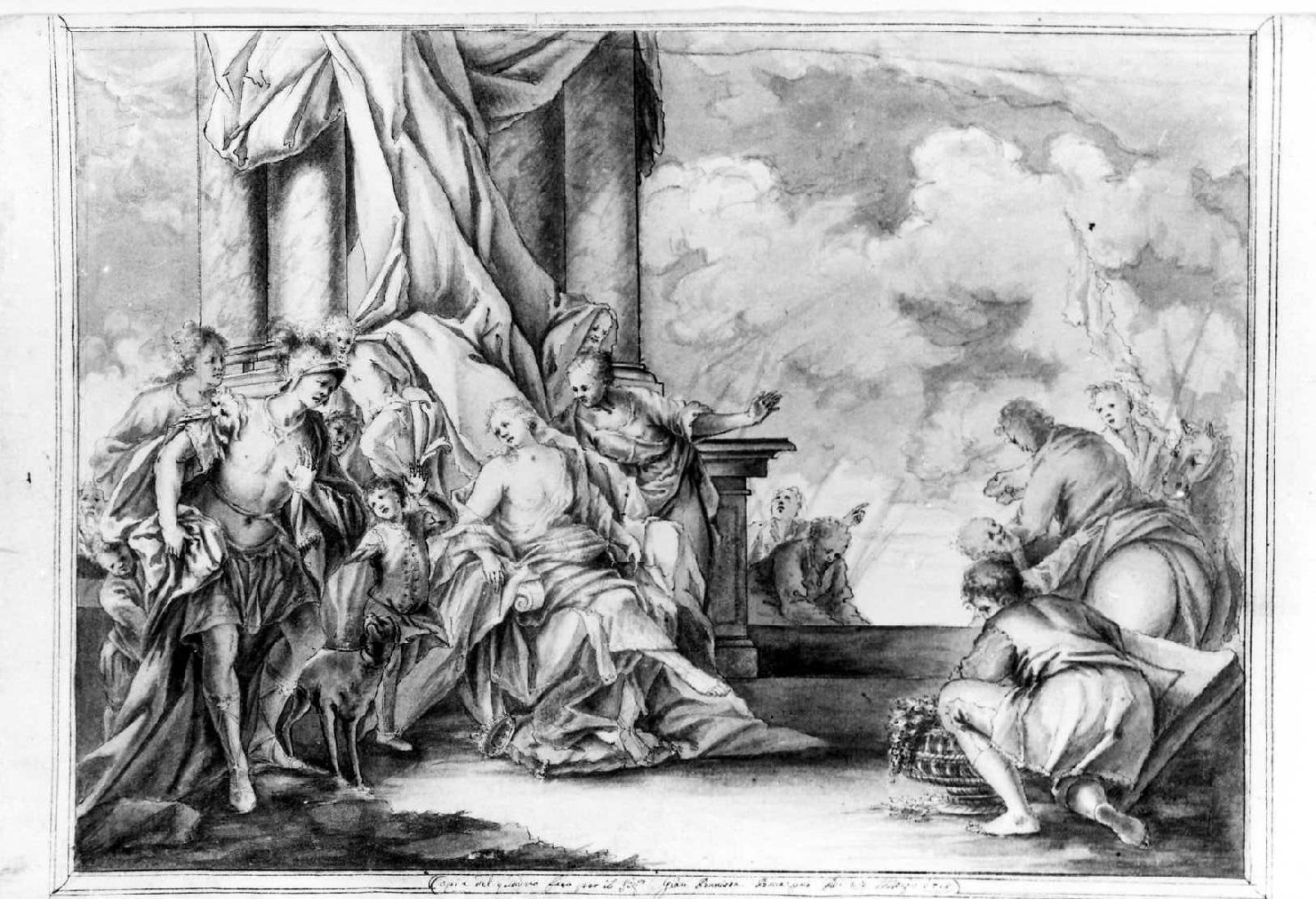 Cleopatra chiede l'aspide (disegno) di De Pieri Giovanni Antonio detto Zoppo Vicentino (sec. XVIII)