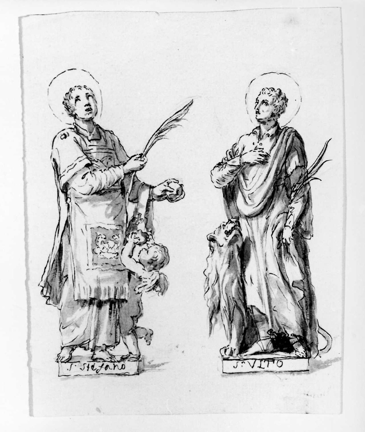 Santi (disegno) di De Pieri Giovanni Antonio detto Zoppo Vicentino (sec. XVIII)