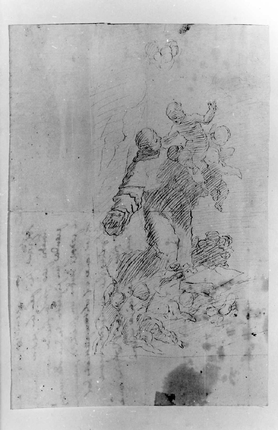 Sant'Antonio da Padova con il bambino (disegno) di De Pieri Giovanni Antonio detto Zoppo Vicentino (sec. XVIII)