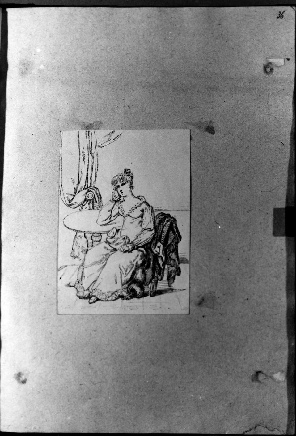 ritratto di donna (disegno, serie) di Perlotto Tito Catone (sec. XIX)