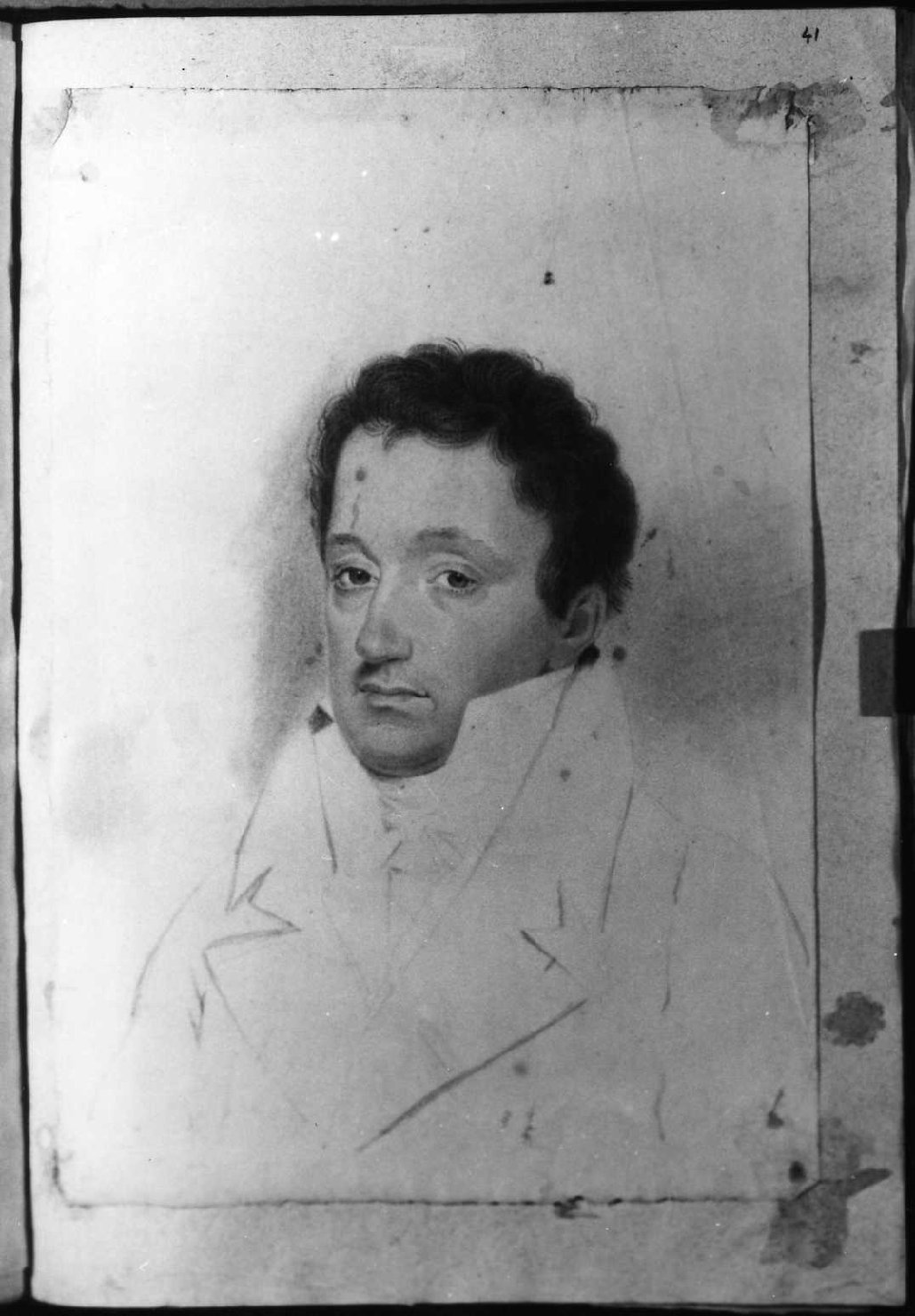 ritratto d'uomo (disegno, serie) di Perlotto Tito Catone (sec. XIX)