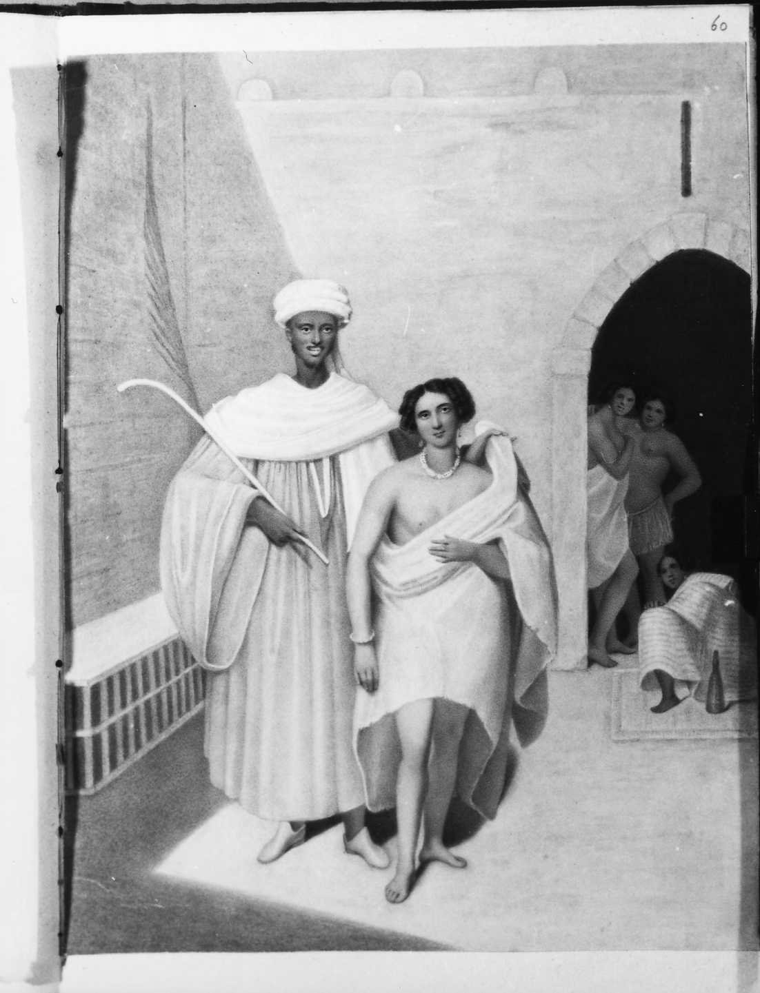 ritratto d'uomo e di donna (disegno, serie) di Perlotto Tito Catone (sec. XIX)