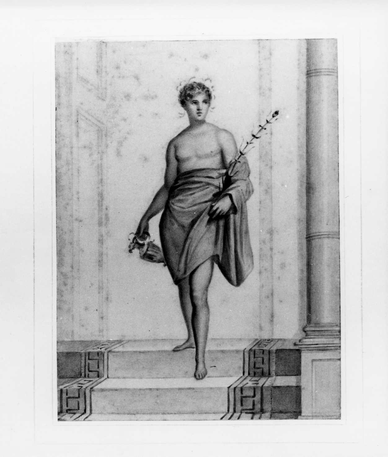 figura femminile (disegno, serie) di Perlotto Tito Catone (sec. XIX)