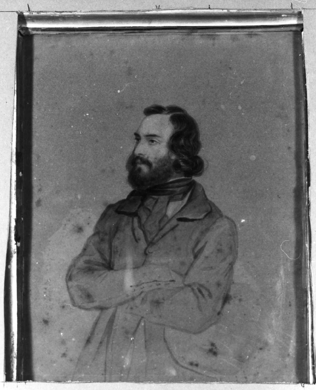 ritratto d'uomo (disegno) di Perlotto Tito Catone (sec. XIX)