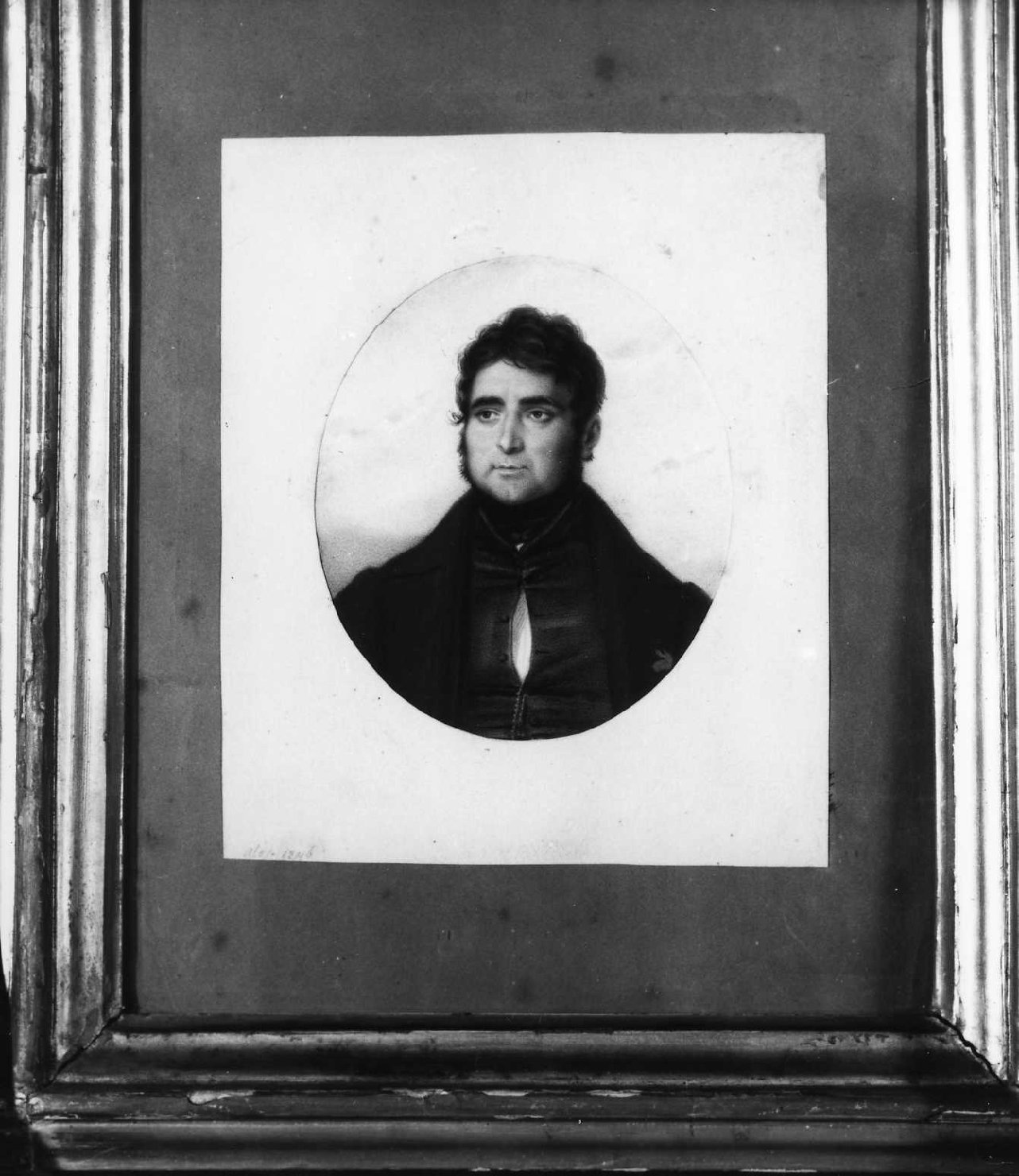 ritratto d'uomo (disegno) di Perlotto Tito Catone (sec. XIX)