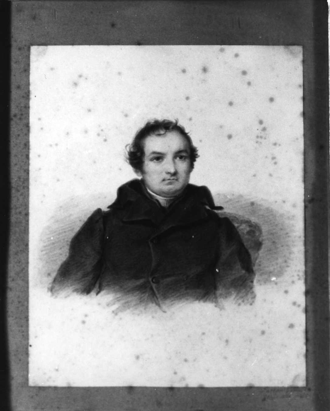 Ritratto di Matteo Capparozzo, ritratto d'uomo (disegno) di Perlotto Tito Catone (sec. XIX)