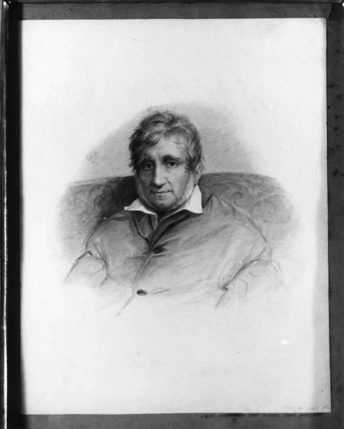 Ritratto di Pietro Benvenuti, ritratto d'uomo (disegno) di Perlotto Tito Catone (sec. XIX)