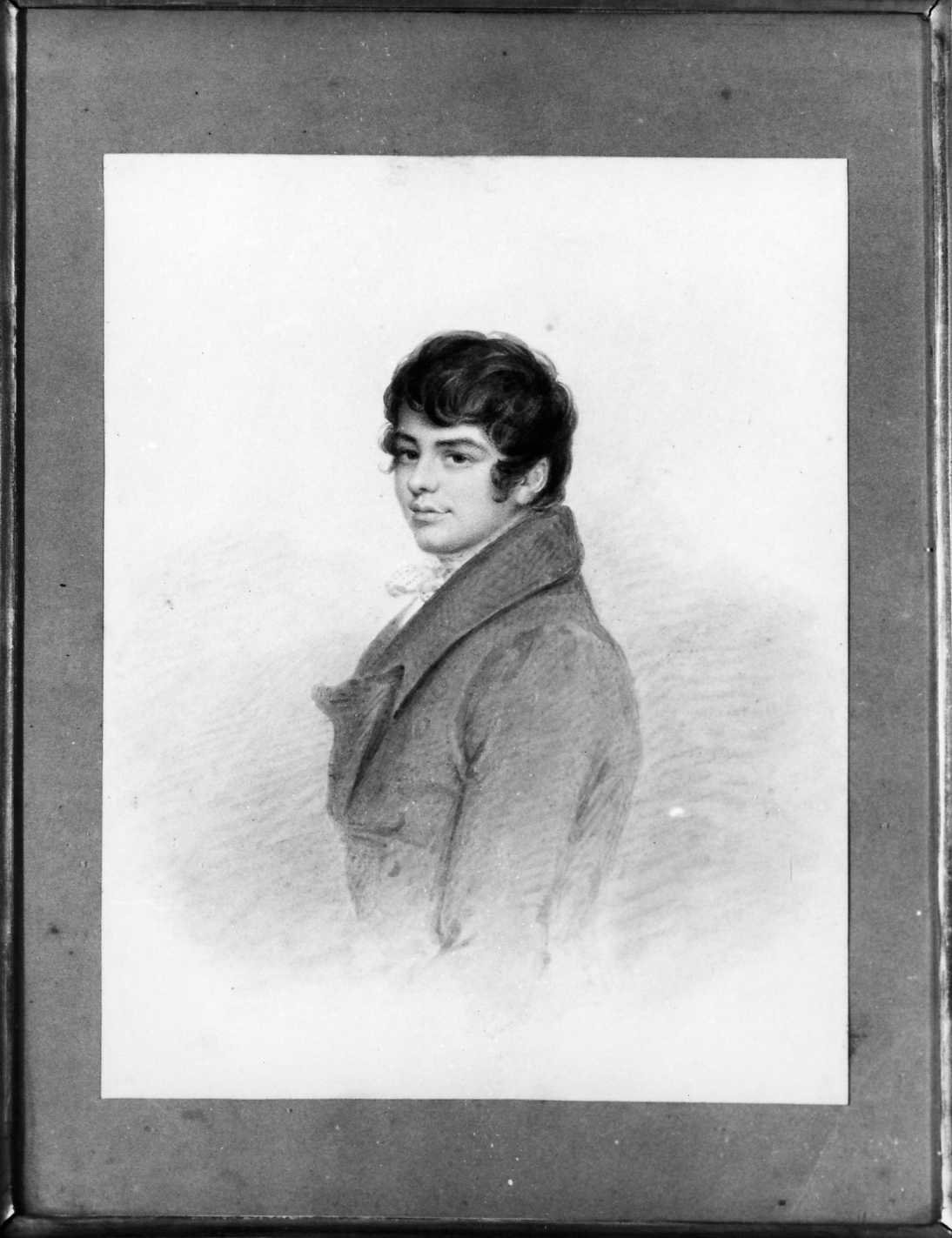 Ritratto di Giacomo Perlotto, ritratto d'uomo (disegno) di Perlotto Tito Catone (sec. XIX)