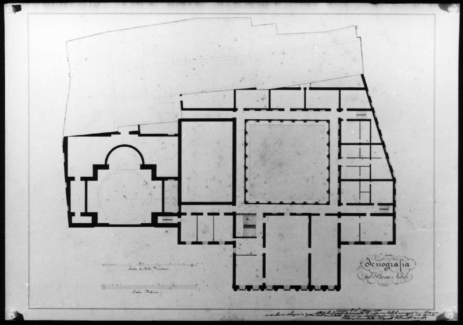 Seminario vescovile di Vicenza (disegno, serie) di Miglioranza Giovanni (sec. XIX)