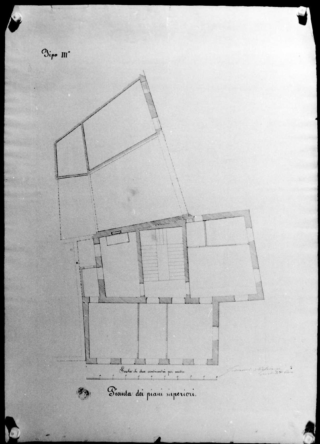 casa Anti a Vicenza (disegno, serie) di Miglioranza Giovanni (sec. XIX)