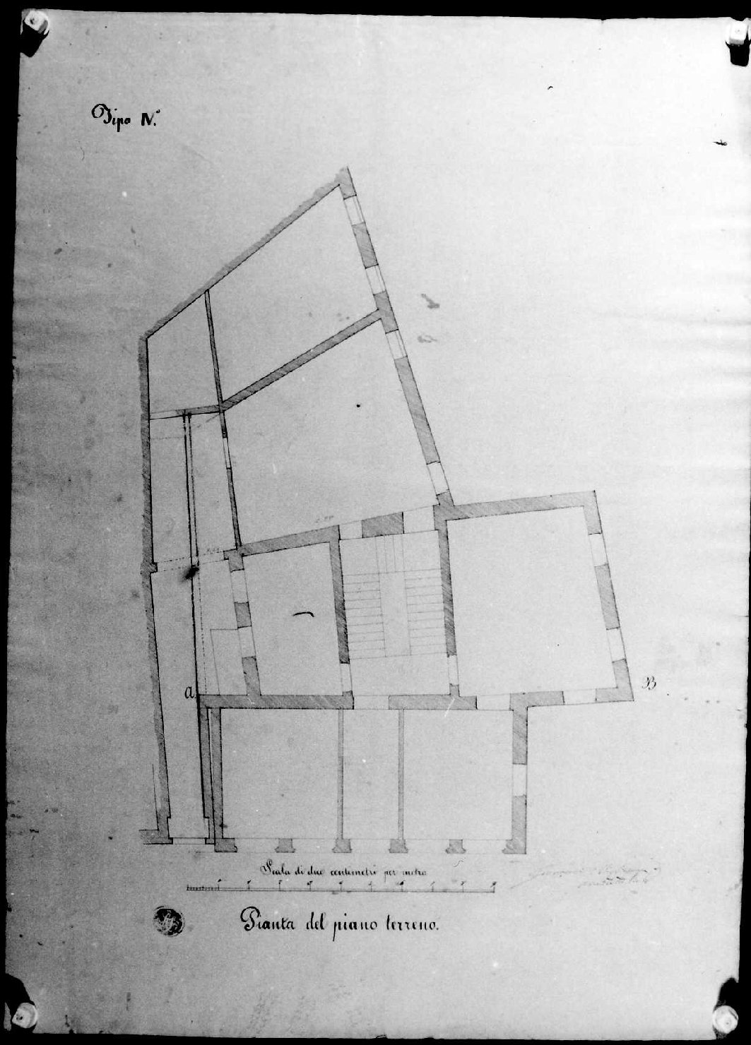 casa Anti a Vicenza (disegno, serie) di Miglioranza Giovanni (sec. XIX)