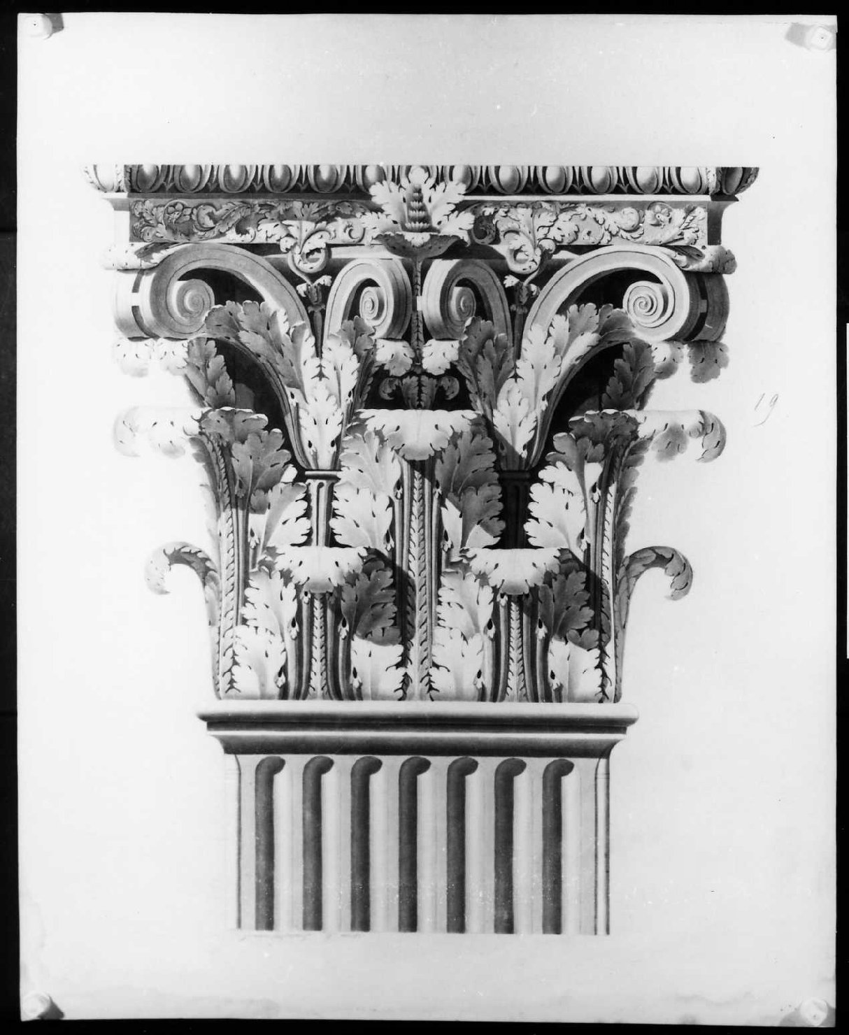 elementi architettonici (disegno) di Miglioranza Giovanni (sec. XIX)