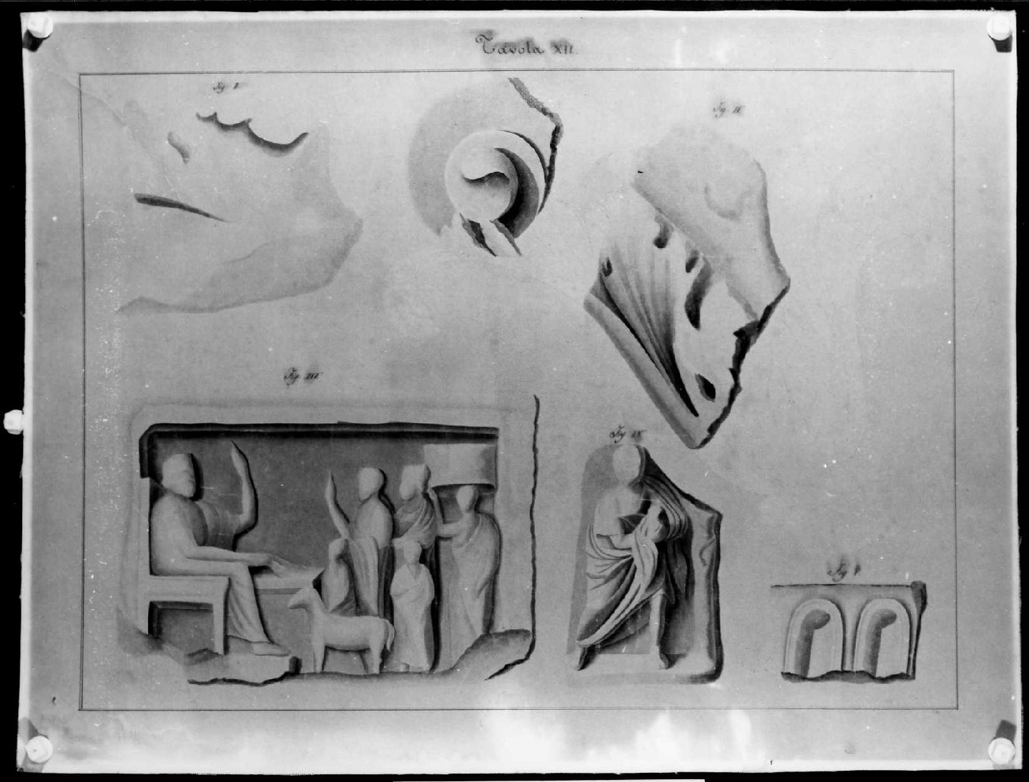 elementi architettonici (disegno) di Miglioranza Giovanni (sec. XIX)
