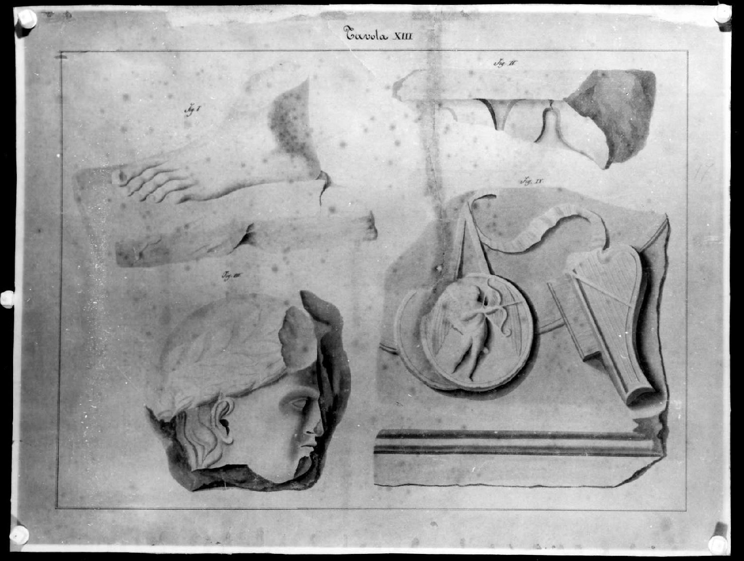elementi architettonici (disegno) di Miglioranza Giovanni (sec. XIX)