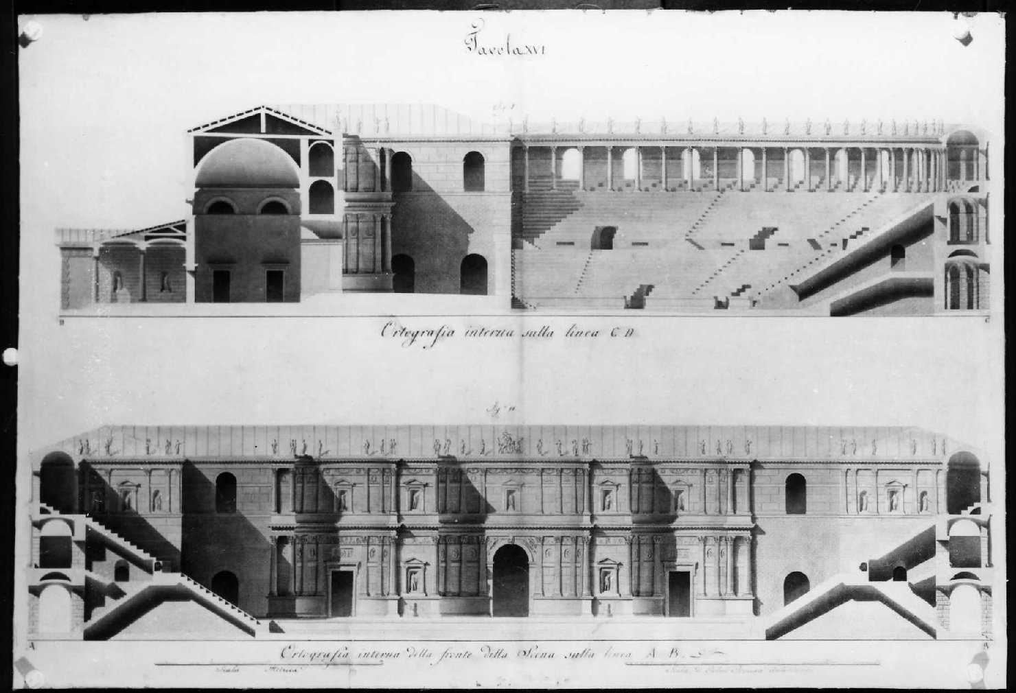 elementi architettonici (disegno) di Miglioranza Giovanni (sec. XIX)