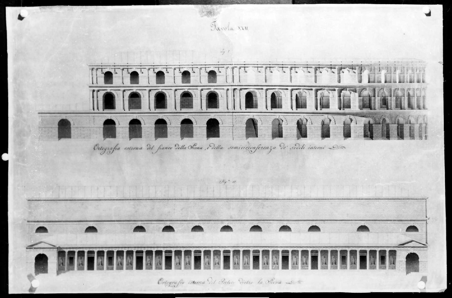 elementi architettonici (disegno) di Miglioranza Giovanni (sec. XIX)