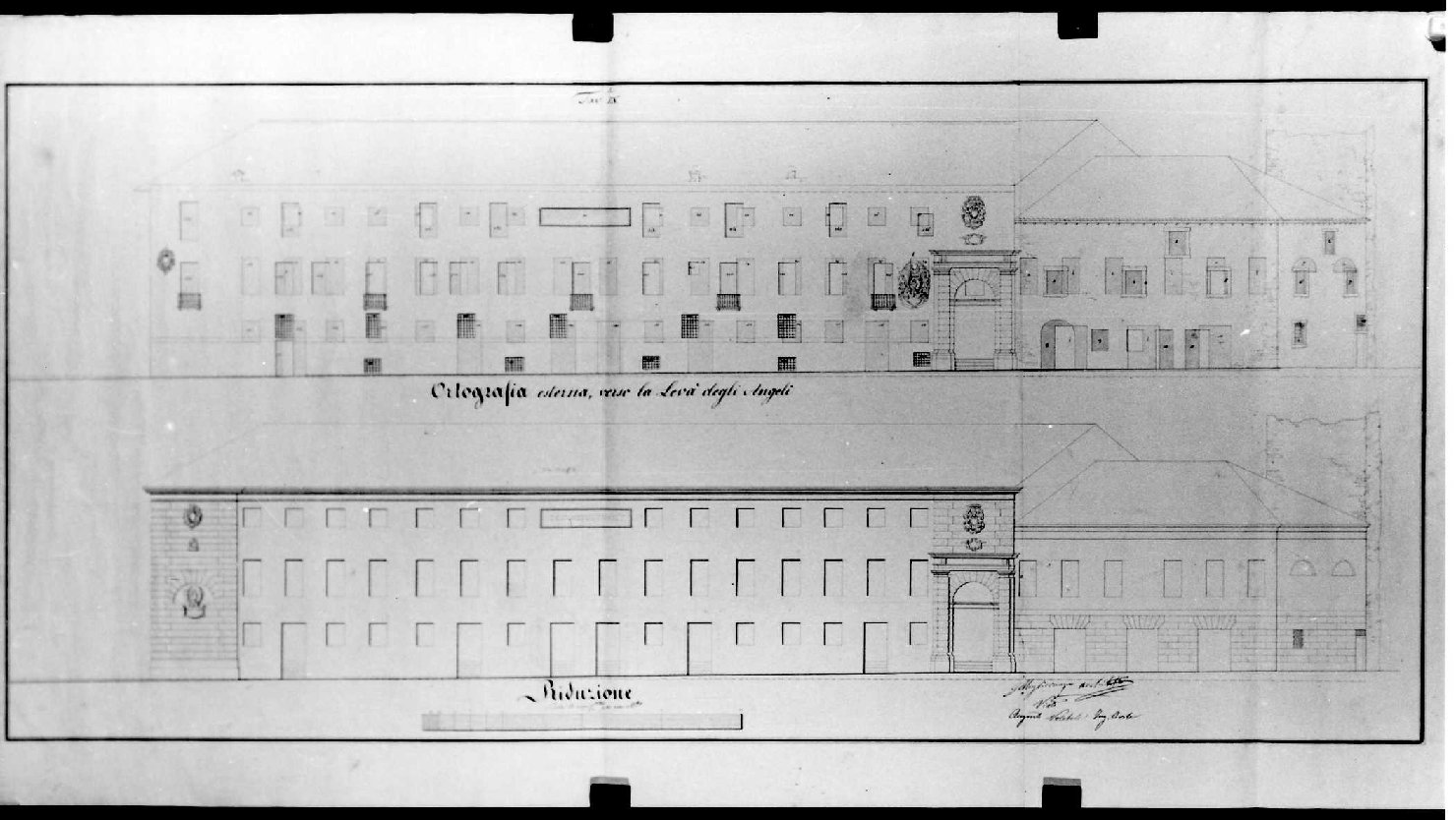 palazzo del Territorio a Vicenza (disegno) di Miglioranza Giovanni (sec. XIX)