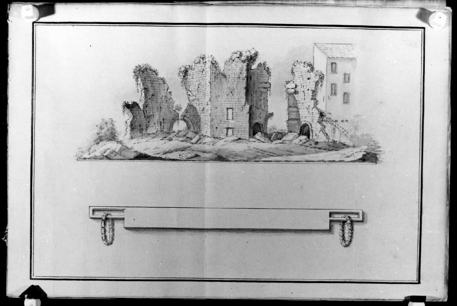 teatro Berga a Vicenza (disegno) di Miglioranza Giovanni (sec. XIX)