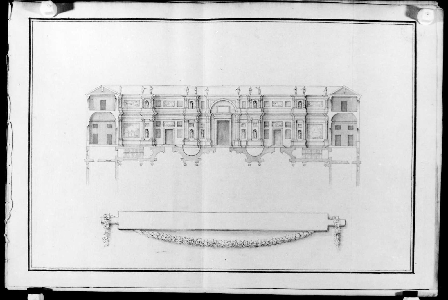teatro Berga a Vicenza (disegno) di Miglioranza Giovanni (sec. XIX)