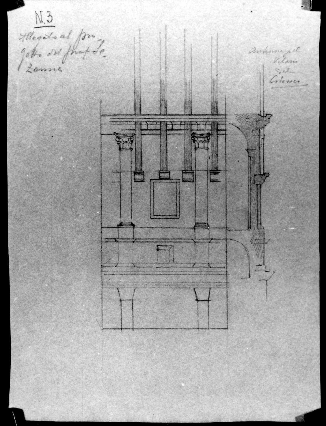 architetture (disegno) di Sezanne Augusto (secc. XIX/ XX)