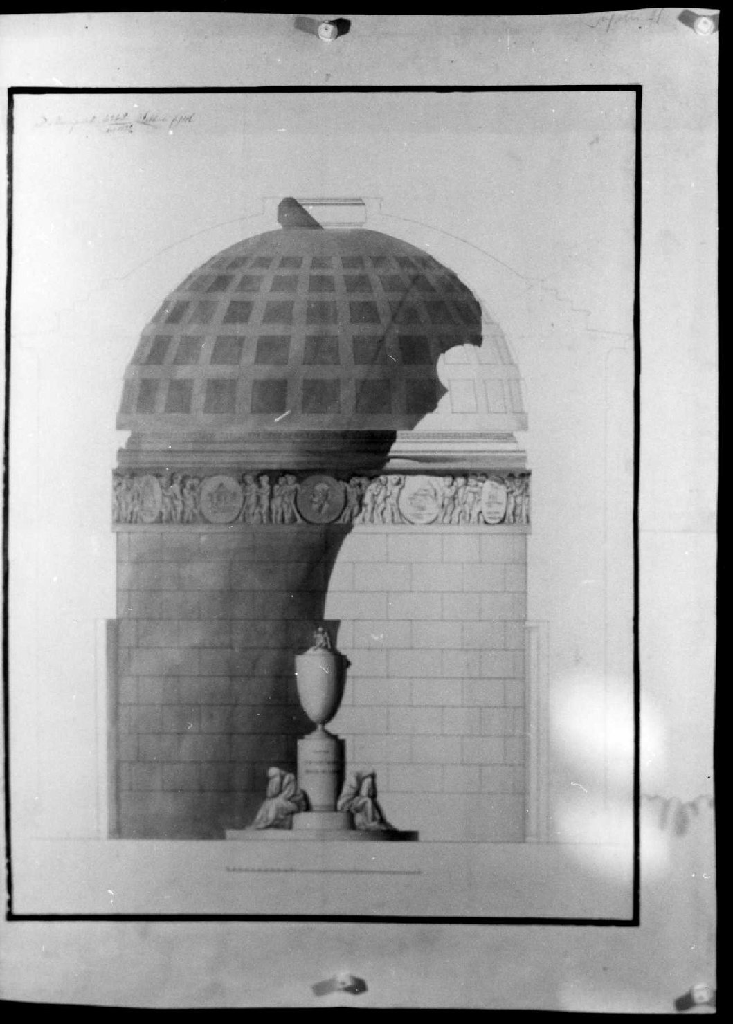 monumento funebre di Andrea Palladio (disegno) di Iappelli Giuseppe (sec. XIX)